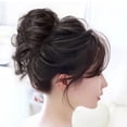 thumbnail image 3 of Pièce de Cheveux Synthétique Désordonnée Chouchou pour Femmes, Extension de Cheveux Queue de Cheval Chignon Ondulée, Chignon Naturel Ébouriffé, Facile à Fixer, Légère et Confortable, Blonde, 3 of 8