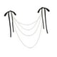 thumbnail image 5 of Decoración para respaldo de silla de boda, lazo de cinta, decoración para pasillo de boda con perla Negro, 5 of 8