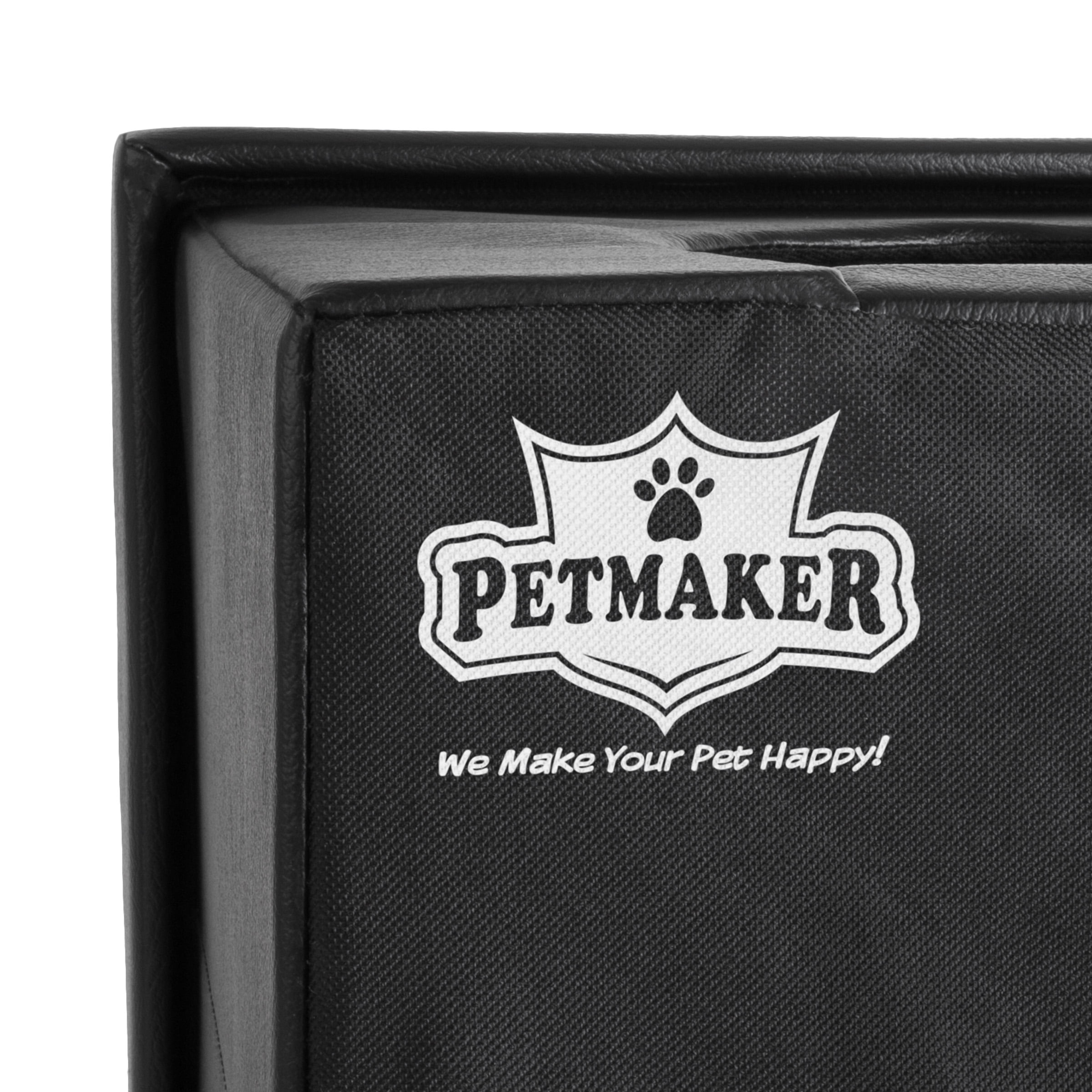 PETMAKER Collapsible Cat Bed and Ottoman, Black