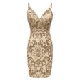 thumbnail image 4 of Womens Party Dresses Solid Color Long Sleeveless Slim Evening Dress, 4 of 4