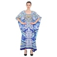 thumbnail image 3 of Miss Lavish London Kaftan Dresses for Women,Beach Kaftan Coverups,Hawaiian Coverups for Women,Long Beach & Swimsuit Coverups,Plus Size African Caftan Dress,Moroccan Style Loungewear Blue L, 3 of 6