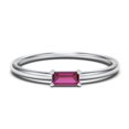 thumbnail image 1 of East-West Stackable Baguette Birthstone Ring - Ruby (July), 1 of 5