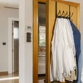 thumbnail image 4 of Over The Door Hook,Door Hanger,Triple Door Hooks for Hanging White Over The Door Towel Rack,Door Coat Hanger,Over Door Coat Rack for Clothes,Towels,Back of Bathroom - Black, 4 of 6