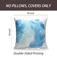 thumbnail image 2 of LALILO Throw Pillow Covers Blue Watercolor White Soft Colorful Cushion Cover 18" x 18", 2 Pack, 2 of 6