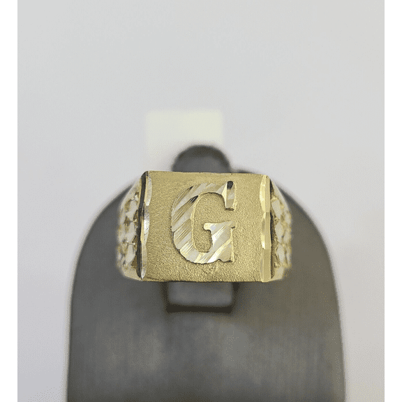 Real 10k Initial G Casual Ring Alphabet Yellow Gold 10kt Genuine All Sizes (Ring Sizes (in):6;)