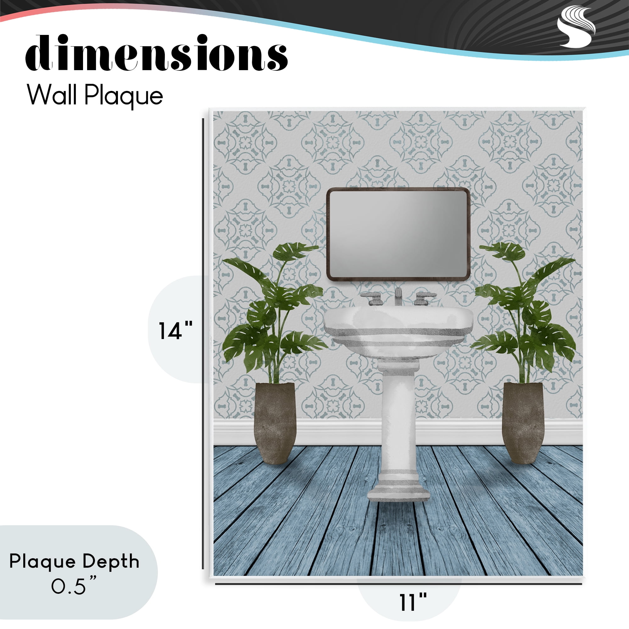 Stupell Industries Restful Wash Plants & Sink Wall Plaque Art, design by Marcus Prime