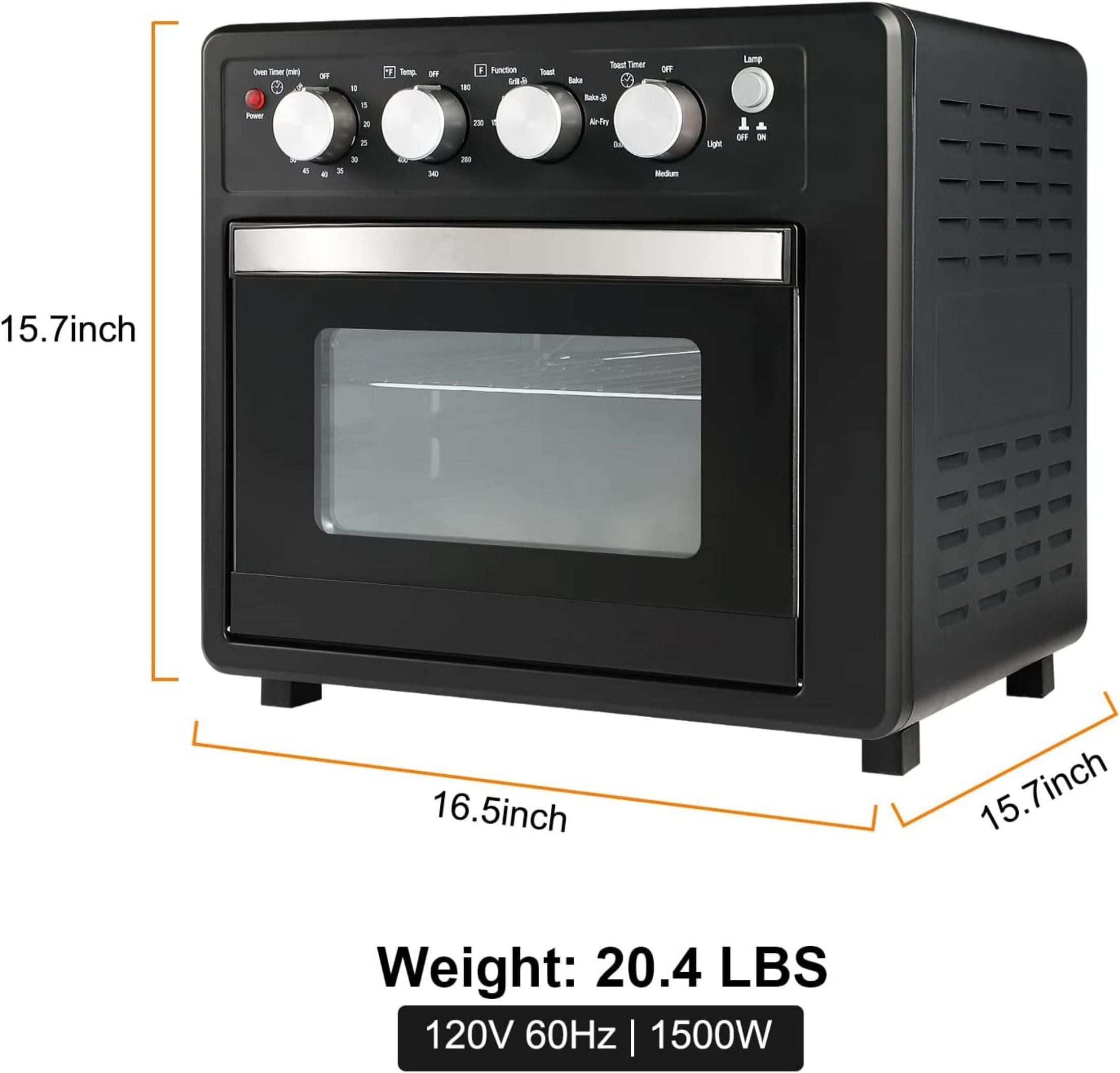 OSQI Simple Deluxe Toaster Oven with 20Litres Capacity Compact
