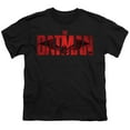 thumbnail image 2 of The Batman Crimson Drawn Bat Logo Kids T Shirt (Small) for Youth Toddler Boys and Girls, Black, 2 of 5