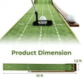 thumbnail image 5 of 10ft Golf Putting Mat - Automatic Ball Return, 3 Hole Sizes (3.5"/2.7"/2.4"), Brown+Green, 5 of 11