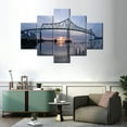 thumbnail image 2 of TISHIRON 5PCS Framed Canvas Wall Art Set,60"x40" Astoria-Megler Bridge Canvas Art Decor, 2 of 7