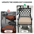 thumbnail image 5 of Outdoor Patio Cushion Covers 4 Pack Solid Color Patio Chair Cushion Covers with Ties and Zipper Light Khaki Waterproof Outdoor Seat Cushion Covers for Patio Furniture 22"x22", 5 of 9