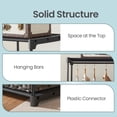 thumbnail image 2 of LEDREM Freestanding Closet Organizer with Hanging Rods & Shelves - Portable Wardrobe for Bedroom , Hallway , 65 Inch Height ,Black, 2 of 6