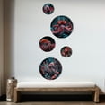 thumbnail image 3 of Designart "Red Octopus On The Ocean Floor I" Animal Octopus Metal Wall Art Set of 5 Piece, 3 of 5