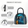 thumbnail image 4 of Disketp Modern Style Blue Parrot Bolsa Térmica para Almuerzo, Lonchera con Abertura Amplia y Gran Capacidad, Organizador Reutilizable para Mujeres, Hombres y Adultos, 4 of 6