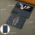 thumbnail image 4 of for Samsung Galaxy Z Fold 4 Wallet Case, 2-in-1 Detachable Back Magnetic Cover & PU Leather Wallet Phone Case, with Folio Card Holders, Wireless Charging Case for Samsung Galaxy Z Fold 4, Blue, 4 of 8