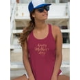 thumbnail image 2 of Happy Mother's Day Gold Text Racerback Tank Women -Image by Shutterstock, Female x-Small, 2 of 4