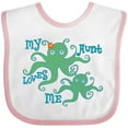 thumbnail image 3 of Inktastic My Aunt Loves Me Octopus Boys or Girls Baby Bib, 3 of 4