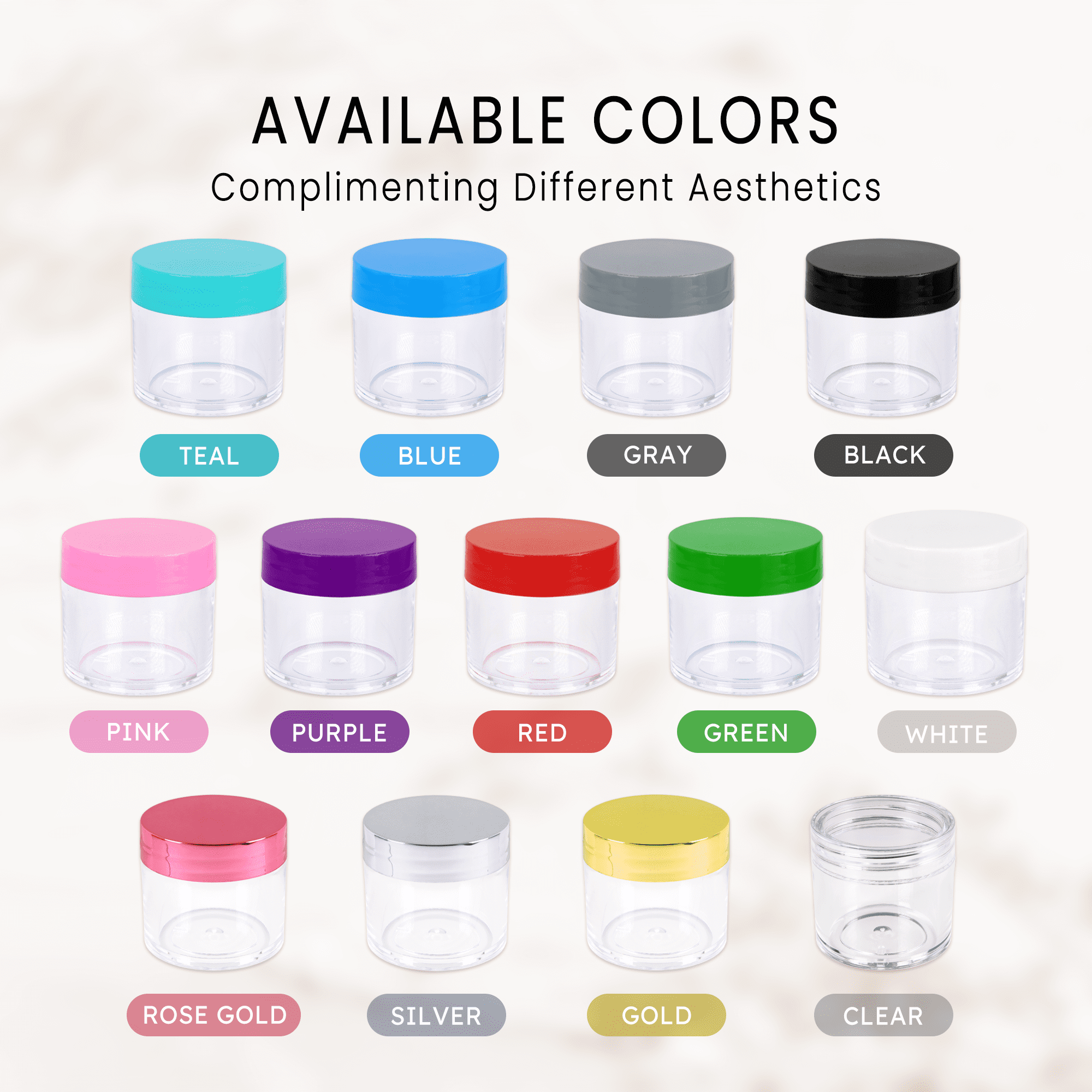 Beauticom 30 Pieces 30G/30ML(1 Oz) Round Clear Plastic Container Jars with Flat Top Lid - 30 Jars
