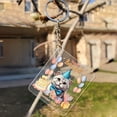 thumbnail image 3 of Watercolor Scottish Fold Happy Birthday Celebration Balloons Gift Party Acrylic Keychain Cat Lover Kitten Owner Gifts Collar Charm Tag Keyring - 00028, 3 of 5