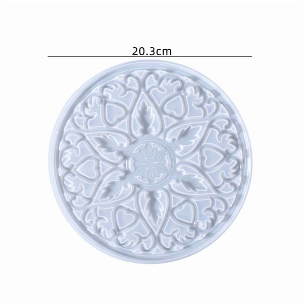 Molde de posavasos de Mandala de silicona de cristal for manualidades de resina DIY