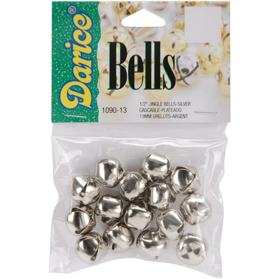 Jingle Bells .5" 15/Pkg-Silver