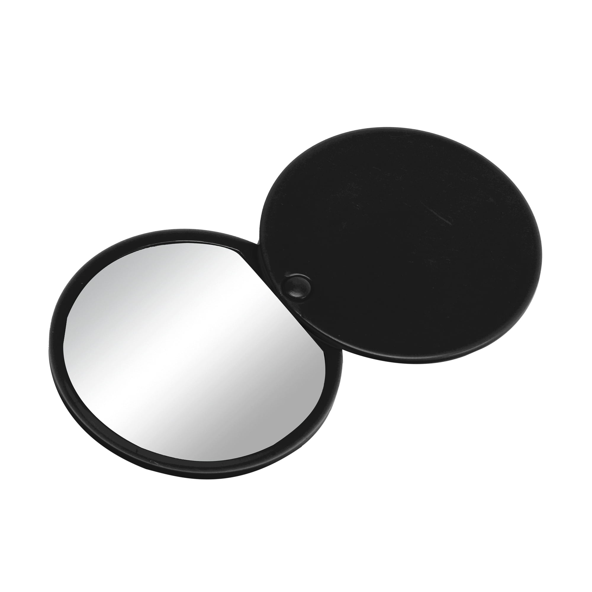 Unique Bargains 1Pc Round Cosmetic Mirror Compact Mirror for Business Black