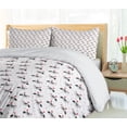 thumbnail image 5 of Ambesonne Cartoon Duvet Cover Sets, Anteater Beanie Scattered, 2-King, Coral Dark Taupe, 5 of 7