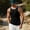 Black, variant on Mens Slim Fit Tank Tops Basketball Sleeveless Round Neck Athletic Workout Gym Vest Top Fashion Hip Hop Tee Wine 2XL
