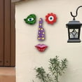 thumbnail image 3 of ZenCart Tree Faces Decor Outdoor Resin Tree Face Decoration Colorful Wall Mount Human Faces Leaves Fence Decorations for Yard Garden, 3 of 7
