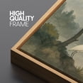 thumbnail image 5 of Large Framed Canvas Print Japanese Style Landscape Wall Art Japandi Decorative for Living room Bedroom - 60"x30" Natural Frame, 5 of 7