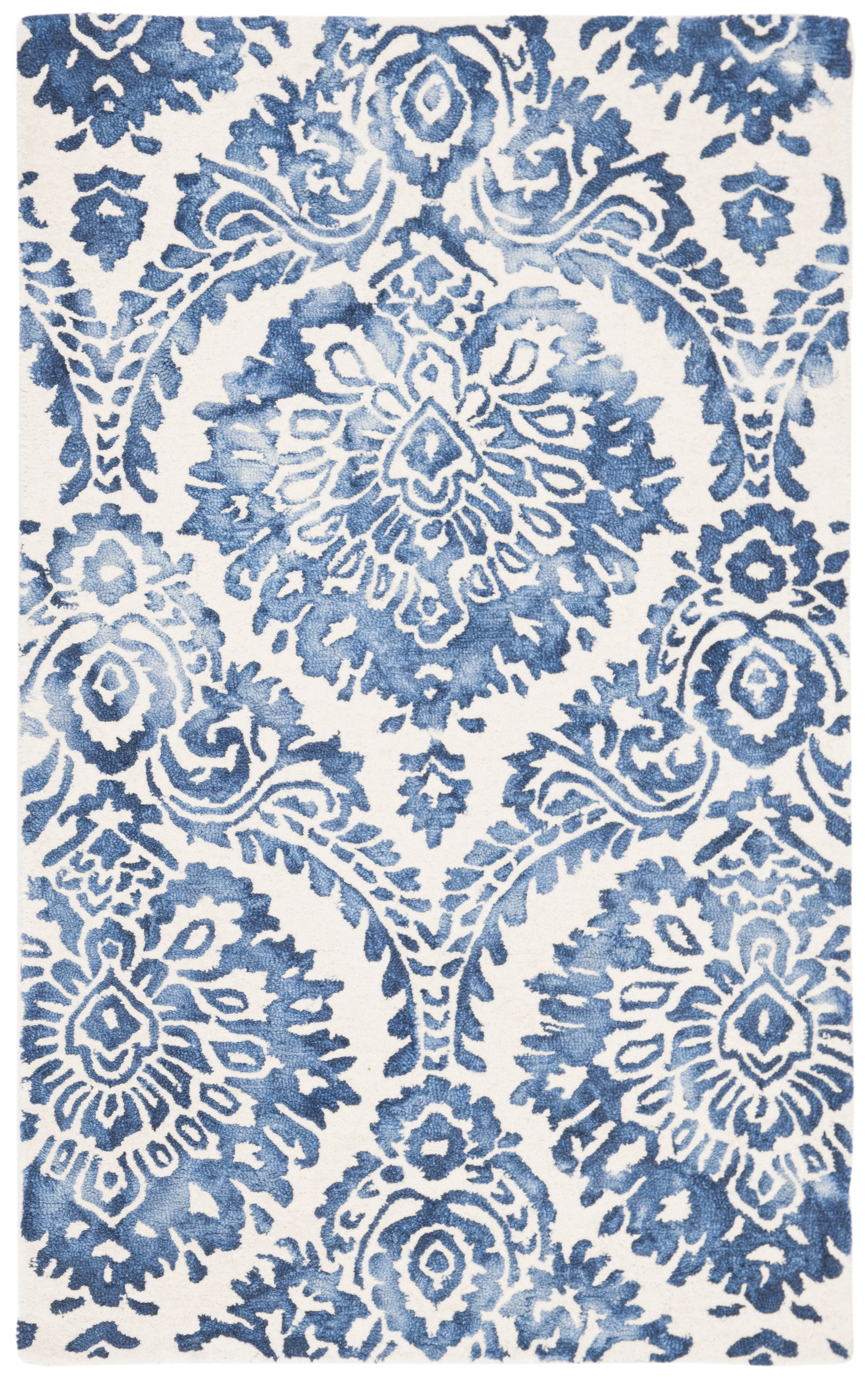 Safavieh Dip Dye Langdon Distressed Area Rug, Blue/Ivory, 4' x 6'