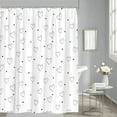 thumbnail image 2 of White Heart Shower Curtain Valentine''s Day Romantic Love Sweet Lover Minimalist Modern Bathroom Decor Curtains Set with Hooks, 70" W x 70" H, 2 of 6