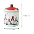 thumbnail image 2 of 1Pc Ceramic Storage Jar Christmas Food Storage Container Tea Can with Lid, 2 of 6