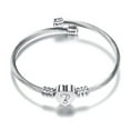 thumbnail image 1 of Fiudx Pulsera Alambre Acero Inoxidable 26 Letras con Forma de Corazón, 1 of 1