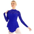 thumbnail image 1 of inhzoy Womens Adult Long Sleeve Lace Leotard Ballet Dance Gymnastics Ice Skating Dress, 1 of 4