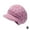 B, variant on Women Winter Warm Knit Hat Slouchy Beanie Cap with Visor, Flat Brim Shape Faux Rabbit Fur Fashion Women Hat for Cold Weather