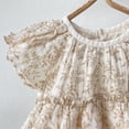 thumbnail image 4 of LYMAYTER 3M-24M ‌‌Baby Girls Toddler Smocked Western Romper Short Sleeve Bubble Dress Summer Outfit‌, 4 of 8