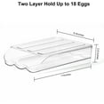 thumbnail image 3 of Convenient Auto Rolling Egg Tray for Fridge, Stackable Egg Holder with Clear Design, Holds up to 18 Eggs per Layer, Space-Saving Egg Storage Container, 3 of 7
