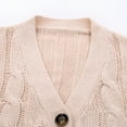 thumbnail image 5 of Women's Open Front Long Sleeve Cardigan Sweater Cable Knit Pocket Outwear, 5 of 5