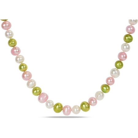 Tangelo 9-10mm Multi-Color Cultured Freshwater Pearl Endless Strand Necklace, 60