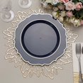 thumbnail image 4 of BalsaCircle 10 Navy Blue 10.5" Round Plastic Dinner Plates Gold Scalloped Rim, 4 of 8