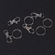thumbnail image 4 of 60pcs bolsa hebilla llaveros de metal DIY llavero accesorios aleación de zinc llavero hebilla (astilla), 4 of 6