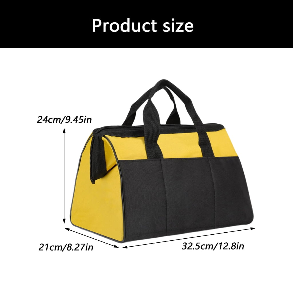 CEORPER 14inch Electrician Thickened Carpentry Tool Bag Large Maintenance Storage Bag