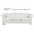 thumbnail image 5 of 84" Premium Polyester 3-Seater Sofa ， Classic Luxury Couch， for Living Room, Bedroom, Office,White, 5 of 9