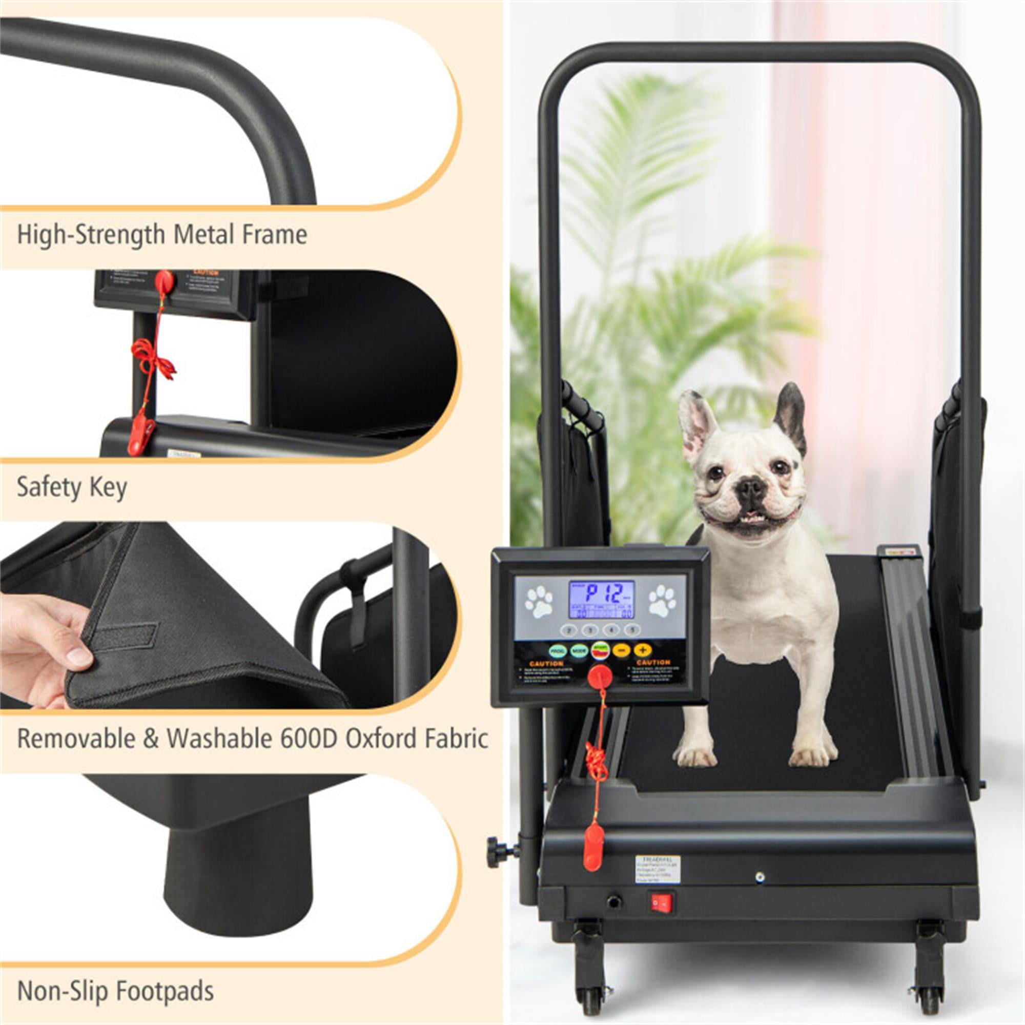 Pefilos 47" Dog Treadmill for Small and Medium Dogs, Pet Training Treadmill for Dogs up to 130 lbs, Dog Pacer Treadmill Indoor Dog Running Machine, Black Pefilos 47" Dog Treadmill for Small and Medium Dogs, Pet Training Treadmill for Dogs up to 130 lbs, Dog Pacer Treadmill Indoor Dog Running Machine, Black