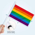 thumbnail image 4 of Anley Rainbow Gay Pride Mini Flag 12 Pack - Hand Held Small Miniature LGBT Flags on Stick - 5x8 Inch with Solid Pole & Spear Top, 4 of 6