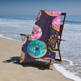 thumbnail image 4 of PHYHOO  Colorful Donuts Beach Towel for Adults Kids Microfiber Lightweight Swimming Pool Towels Quick Dry Absorbent Sand Free Large Oversized Bath Towel 30x60in, 4 of 8