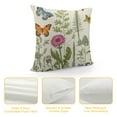 thumbnail image 4 of COMIO  Spring Summer Floral Leaf Pillow Covers  Farmhouse Sage Green Wildflower Herbs Plant Throw Pillows Cover Decorative Pillow Cases for Outdoor Bedroom Couch Sofa Decor, 4 of 5