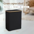 thumbnail image 4 of Cesto para Ropa Sucia con Tapa, Cesta de Lavandería Plegable de Gran Capacidad 150L con 2 Bolsa Extraíble Para Baños, Negro, 4 of 6