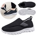 thumbnail image 1 of Deporte Con Ligeras para Edema Zapatos Ortopédicos Sin Cordones Hombres Diabéticos Cierre Ajustable Absorción Impactos Pies Hinchados, 1 of 9